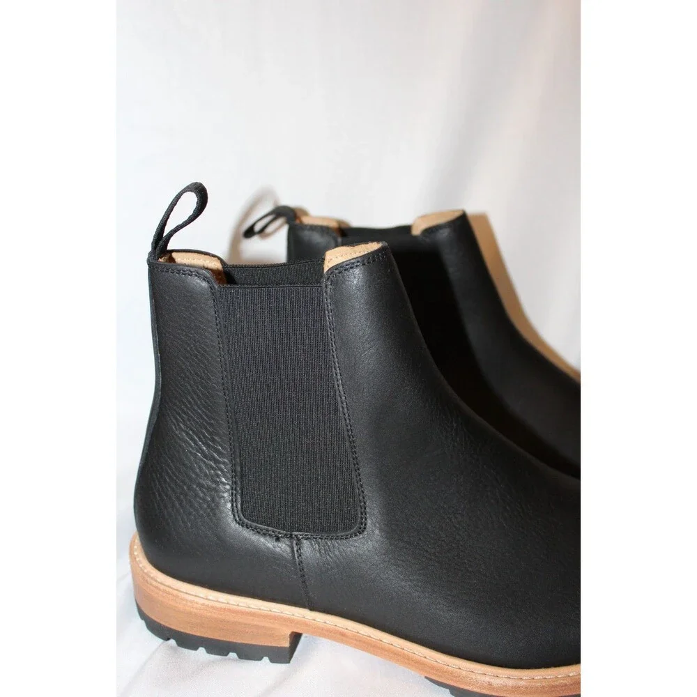 Nisolo Men's BLACK‎ Marco Everyday Chelsea Leather Boots $268 NIB Sz 9